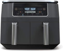 10 Quart 6-in-1 DualZone XL 2-Basket Air Fryer with 2 Independent Frying Baskets, Match Cook & Smart Finish to Roast, Broil, Dehydrate for Quick, Easy Family-Sized Meals, Grey