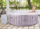 Large Round 2 to 4 Person Inflatable Hot Tub Portable Outdoor Spa with 120 AirJets and EnergySense Cover, Grey