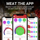 Smart Meat Thermometer with Bluetooth | 165ft Wireless Range | for The Oven, Grill, Kitchen, BBQ, Smoker, Rotisserie