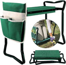Garden Cart Outdoor Rolling Garden Workseat with Wheels, Heavy Duty Garden Tool Cart with Extendable Handle and Storage for Seniors Yard Gardening Work