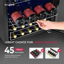 Beverage Refrigerator Cooler - 126 Can Mini Fridge with Glass Door for Soda Beer or Wine, Beverage Cooler for Home, Office, Bar with Adjustable Removable Shelves, Silver