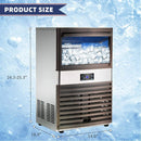 Commercial Ice – 110LBS/24H Stainless Steel Free-Standing Ice Machine Maker Air Cooling Ice