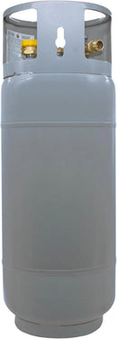 Steel Forklift Propane Tank Cylinder with Built-in Gauge, Gray.