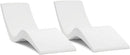 Classic White - in-Pool Chaise Lounger – Designed for Water Depths Up to 9” – Aqua Outdoors – Set of 2 – Compatible with All Pool Types - Poolside & Sun Deck Tanning