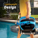 Wi-Fi Automatic Robotic Pool Vacuum Cleaner, Always Cleaning, Never Charging, with Wall Climbing Scrubber Brush, Ideal for In-Ground Pools up to 50 FT in Length