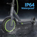 Electric Scooter - 8.5" Solid Tires, 350W Motor, Up to 19 MPH and 21-23 Miles Long-Range Portable Foldable Commuting Scooter for Adults with Double Braking System and App
