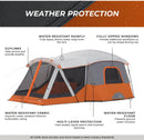 Straight Wall Cabin Tents | 10 Person / 11 Person / 12 Person Large Multi Room Family Tents for Car Camping & Outdoor Adventures