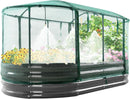 Garden Bed Kit with Self Watering System and Mesh Cover, Large Oval Metal Outdoor Planter Garden Boxes for Vegetables Herbs Flowers, 6x3x1Ft