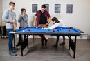 6 Ft Portable Pool Table, Adults Folding Billiards Tables for Game Room with Easy Foldable Storage, Includes Full Set of Billiard Balls, Cues, Chalk & Brush