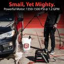 Electric Pressure Washer 2.0, Powerful 1.4 GPM 2000 PSI Car Pressure Washer Sprayer, Snub Nose & Tip Attachment, Use,Car Soap, Patio Boat RV Motorcycle Car Garage Deck.