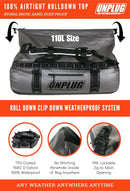 Ultimate Adventure Bag -1680D Heavy Duty Waterproof Travel Duffel Bags for Camping, Motorcycle Dry Bag, Waterproof Bags for Boating, Waterproof Duffle Backpack,Tactical Duffle Bag