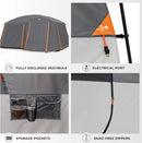 Straight Wall Cabin Tents | 10 Person / 11 Person / 12 Person Large Multi Room Family Tents for Car Camping & Outdoor Adventures