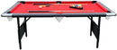 6 Ft Portable Pool Table, Adults Folding Billiards Tables for Game Room with Easy Foldable Storage, Includes Full Set of Billiard Balls, Cues, Chalk & Brush