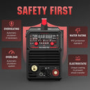 135Amp MIG Welder,110V Flux Core Welder Flux Core MIG/Lift TIG/Stick 3-in-1 Large LED Digital Display Welding Machine IGBT Inverter Welder FLUX-135PRO