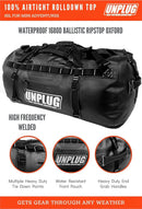 Ultimate Adventure Bag -1680D Heavy Duty Waterproof Travel Duffel Bags for Camping, Motorcycle Dry Bag, Waterproof Bags for Boating, Waterproof Duffle Backpack,Tactical Duffle Bag