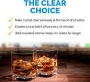 Clear Ice Cube Maker Machine 40 lbs. of Ice in 24 Hours, Portable Design in Stainless Steel
