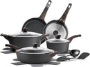 Cookware Sets, Pots and Pans Set Non stick, 14-Piece Induction Cookware, Non toxic Healthy Non Stick Kitchen Cooking Set, with Frying Pans Set, PFAS PTFE PFOA PFOS Free