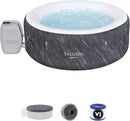 Large Round 2 to 4 Person Inflatable Hot Tub Portable Outdoor Spa with 120 AirJets and EnergySense Cover, Grey