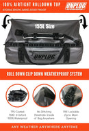 Ultimate Adventure Bag -1680D Heavy Duty Waterproof Travel Duffel Bags for Camping, Motorcycle Dry Bag, Waterproof Bags for Boating, Waterproof Duffle Backpack,Tactical Duffle Bag