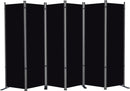 3 Panel Privacy Screen, 6 Ft Tall Folding Privacy Screen Room Dividers, Freestanding Room Partition Wall Dividers, 102''W x 20''D x 71''H, Black