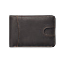 Genuine Cowhide Leather Card Holder Wallet with Money Clip