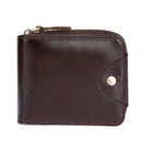 Men’s Genuine Cowhide Leather Business Wallet – Vintage Zipper Wallet