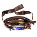 Men’s Genuine Cowhide Leather Crossbody Chest Bag – Casual Sports Sling Bag