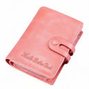 Men’s Genuine Cowhide Leather Short Wallet with Zipper Pocket – Bifold Wallet