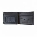 Black leather wallet with 'Wrangler' branding