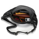 Men’s Genuine Leather Crossbody Chest Bag – Casual Outdoor Waist Sling Bag