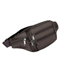 Men’s Genuine Leather Running Waist Pack – Lightweight Travel Belt Bag
