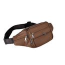 Men’s Genuine Leather Running Waist Pack – Lightweight Travel Belt Bag