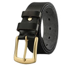 Men's Handmade Full Grain Cowhide Leather Belt – Vintage Casual Pin Buckle Belt with Rivet Detail