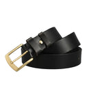 Men's Handmade Full Grain Cowhide Leather Belt – Vintage Casual Pin Buckle Belt with Rivet Detail