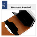 Men’s RFID Blocking Wallet with Card Holder and Hasp Closure – Brown Leather Wallet