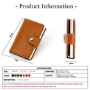 Men’s RFID Blocking Wallet with Card Holder and Hasp Closure – Brown Leather Wallet