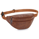Men’s Retro PU Leather Waist Bag – Casual Crossbody Belt Bag
