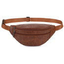 Men’s Retro PU Leather Waist Bag – Casual Crossbody Belt Bag