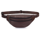 Men’s Retro PU Leather Waist Bag – Casual Crossbody Belt Bag