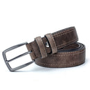 Men's Vintage PU Leather Belt – Classic Pin Buckle Designer Belt for Jeans & Casual Wear