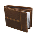 RFID Genuine Cowhide Leather Bifold Wallet – Crazy Horse Short Wallet