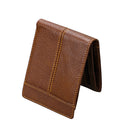 RFID Genuine Cowhide Leather Bifold Wallet – Crazy Horse Short Wallet