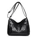 Retro PU Leather Crossbody Bag – Casual Streetwear Shoulder Bag