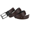 Reversible Leather Belt – 2-in-1 Black Brown Dress Belt with Single Prong Buckle for Business & Casual Wear