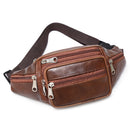 Running Sports Crossbody Belt Bag for Men and Women – Genuine Leather Phone Waist Pack