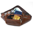 Running Sports Crossbody Belt Bag for Men and Women – Genuine Leather Phone Waist Pack