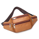 Running Sports Crossbody Belt Bag for Men and Women – Genuine Leather Phone Waist Pack