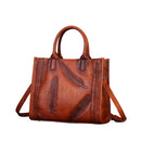 Women’s Genuine Full-Grain Cowhide Leather Small Square Crossbody Bag
