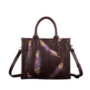 Women’s Genuine Full-Grain Cowhide Leather Small Square Crossbody Bag