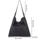Women’s Genuine Leather Shoulder Bag – Large Capacity Dumpling Tote